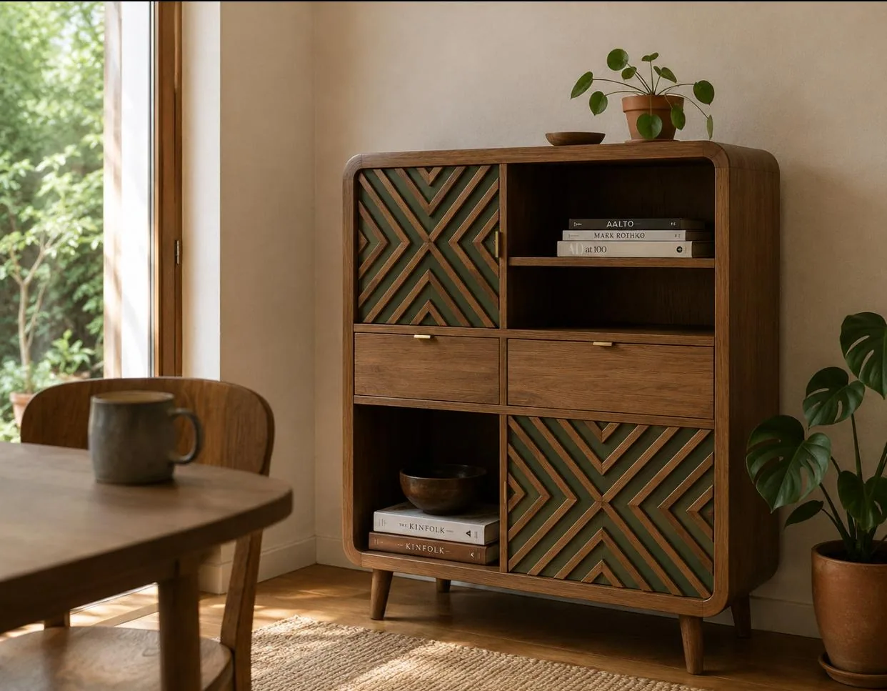 Mueble Ábrego — Petiribí con detalle en verde